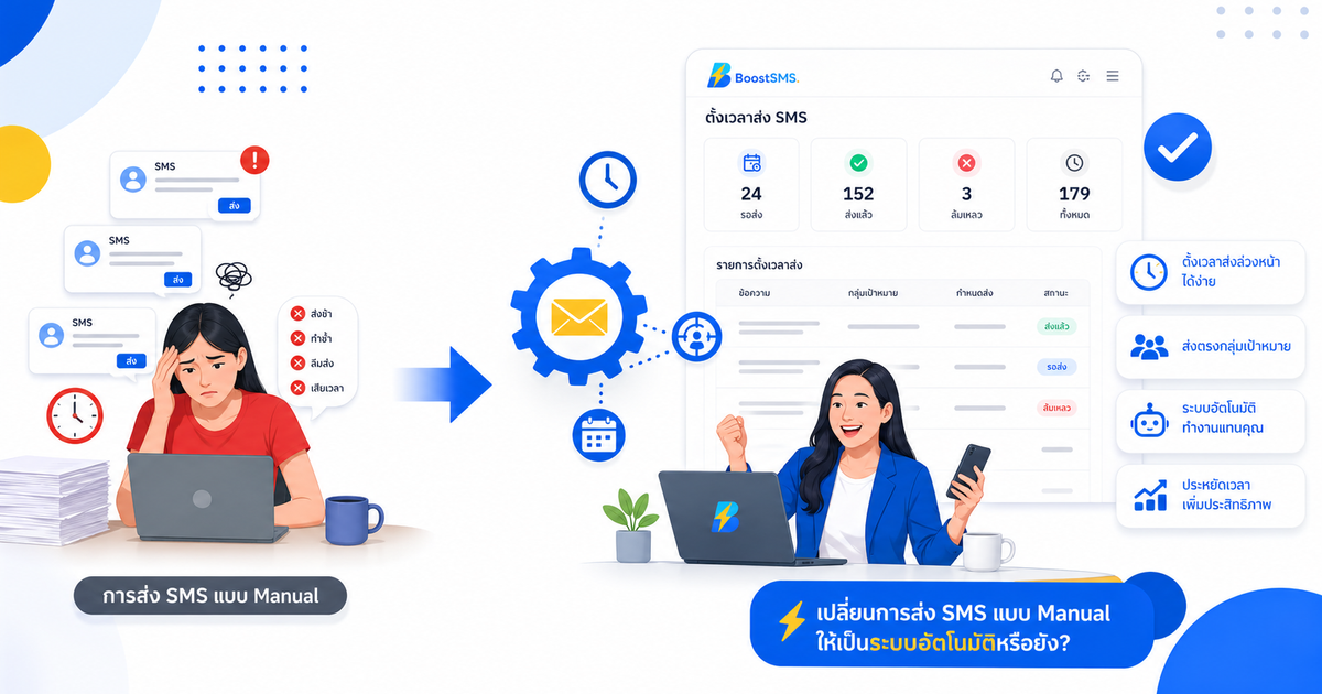 พร้อมเปลี่ยนการส่ง SMS แบบ Manual ให้เป็นระบบอัตโนมัติหรือยัง?